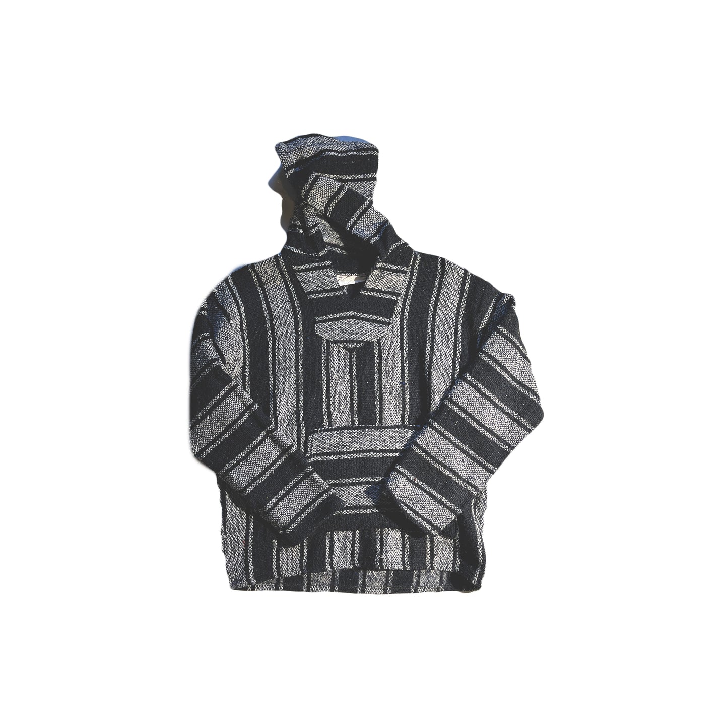 Black and clearance grey drug rug