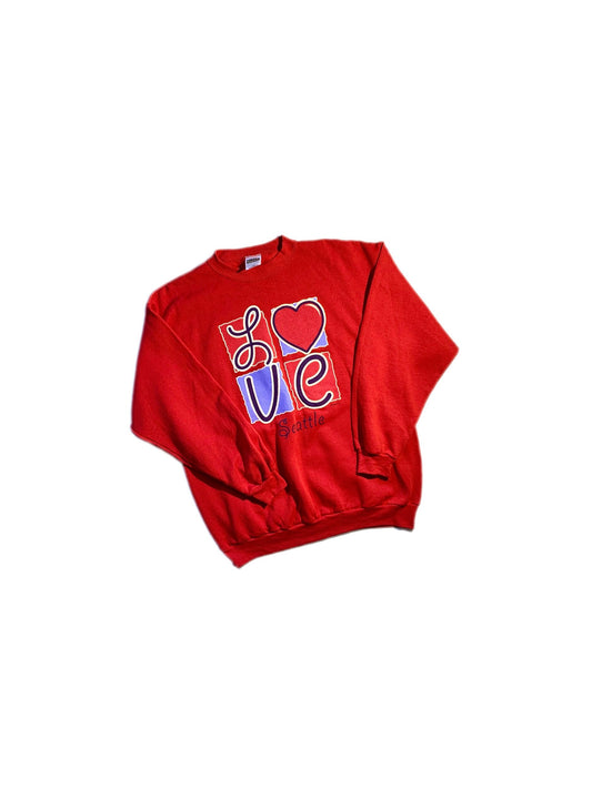Vintage 90s Seattle LOVE Crewneck