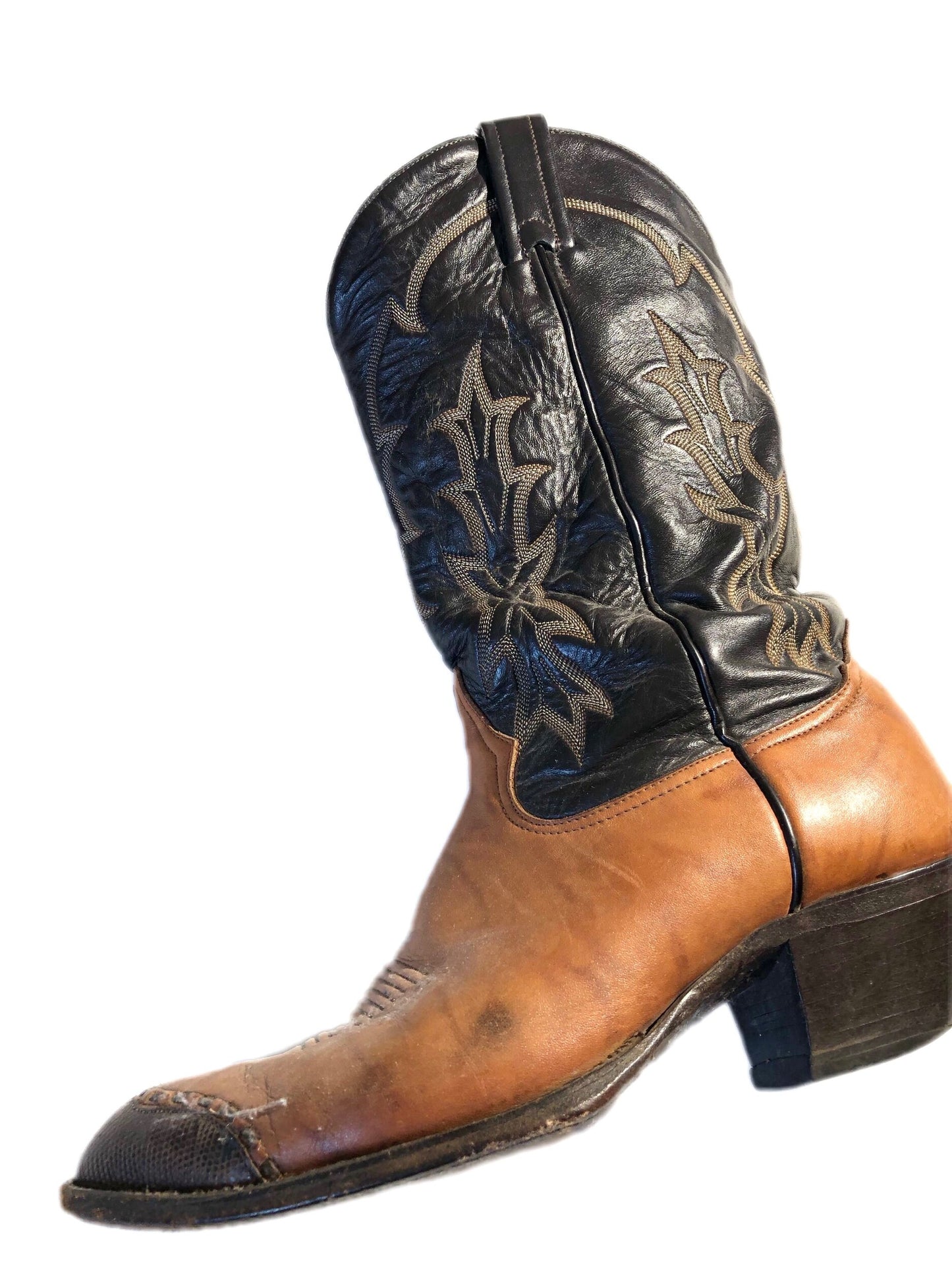 Vintage Tony Lama Leather Cowboy Boots