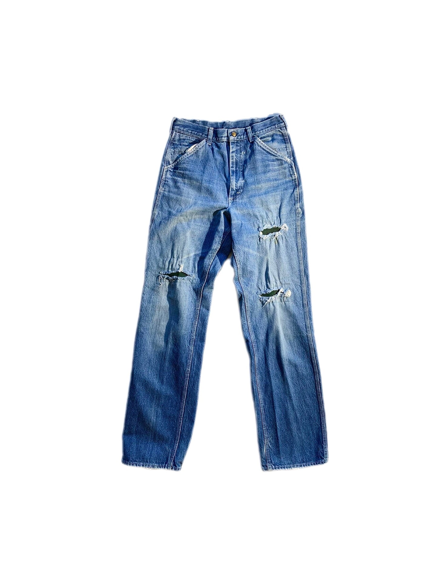 Vintage Lee Distressed Jeans Patchwork