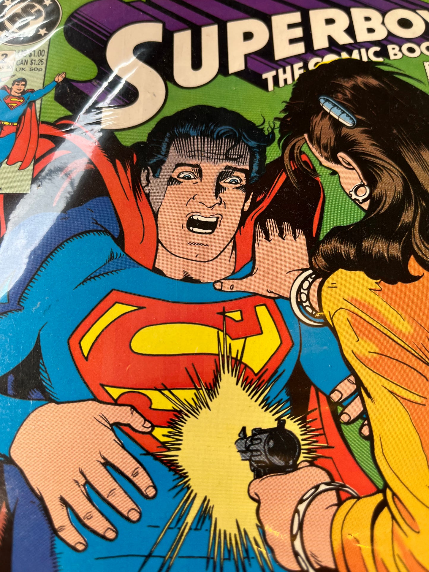 Vintage Superman Comic Book 1990 First Fire
