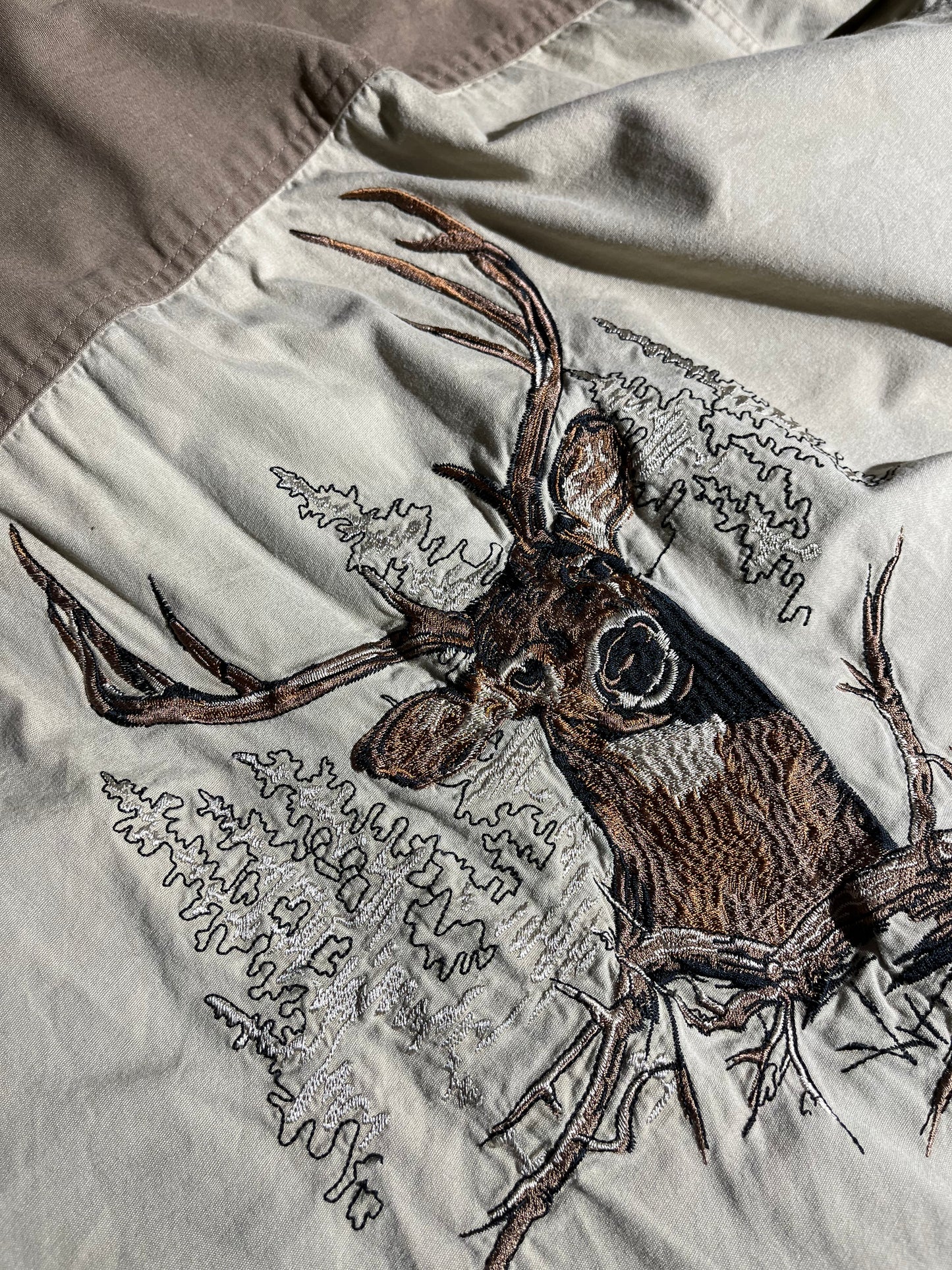 Vintage Animal Shirt Hawaiian Western Button Up Deer