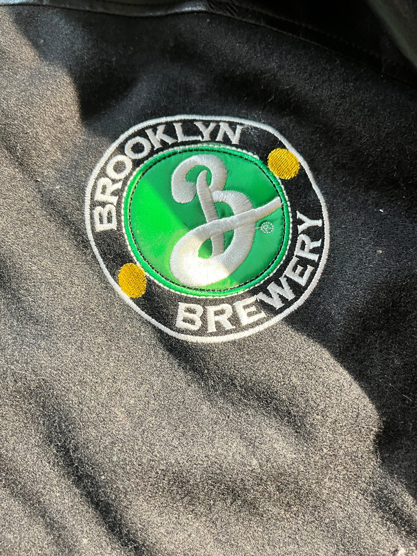 Vintage Brooklyn Brewery Jacket Leather Bomber Deadstock NOS NWT