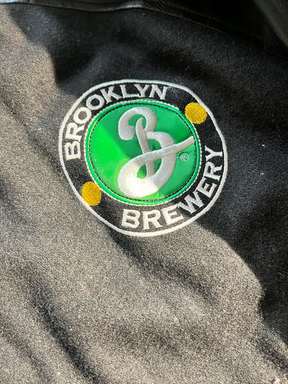 Vintage Brooklyn Brewery Jacket Leather Bomber Deadstock NOS NWT