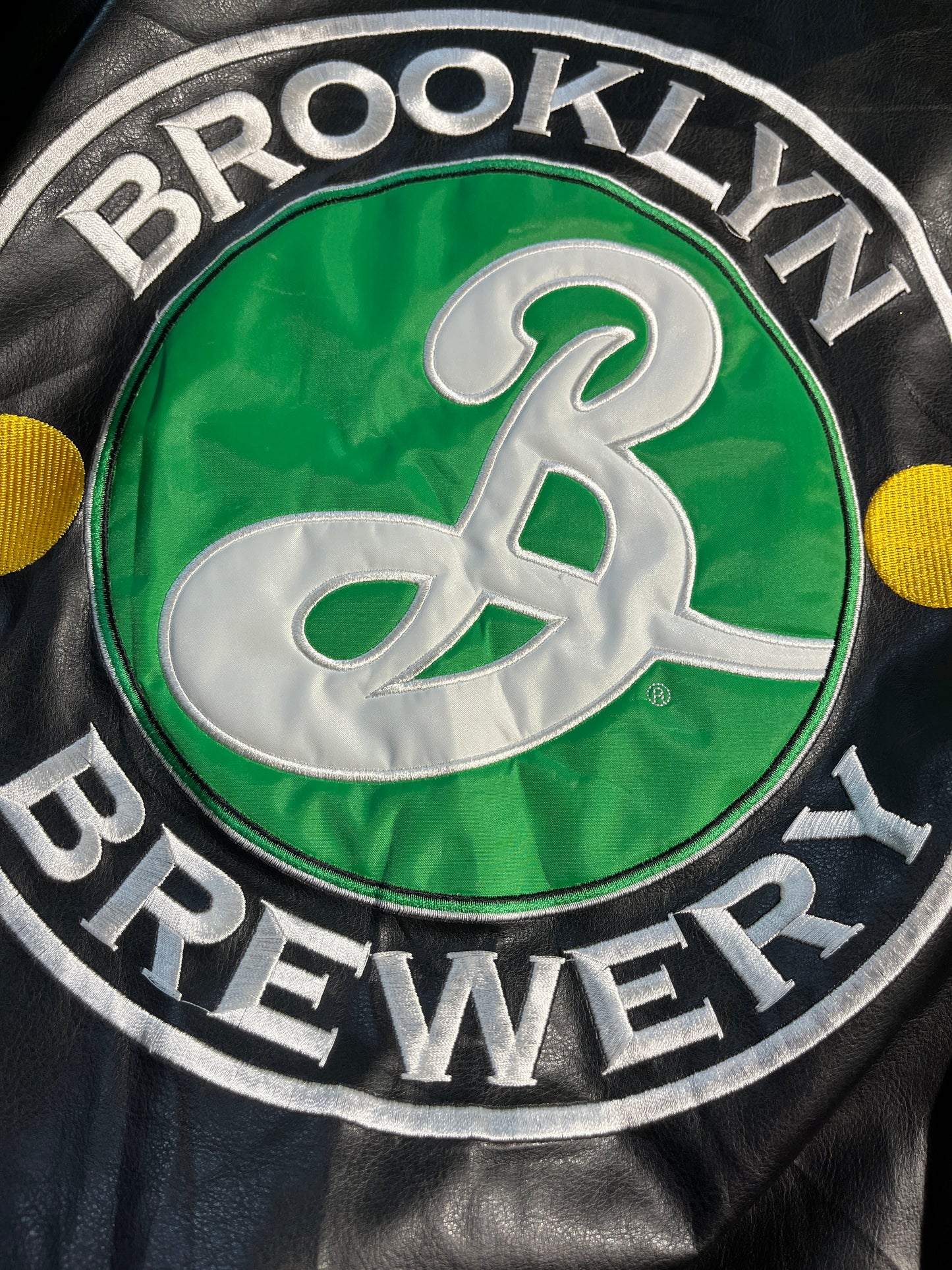 Vintage Brooklyn Brewery Jacket Leather Bomber Deadstock NOS NWT