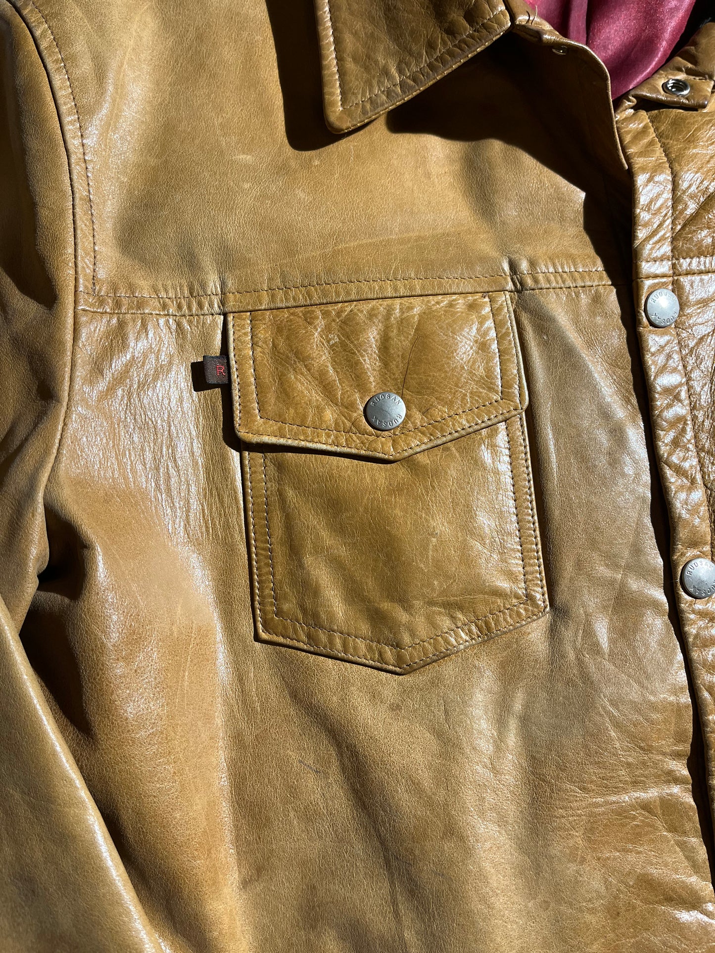 Vintage Leather Jacket Trucker CUT Rudsak