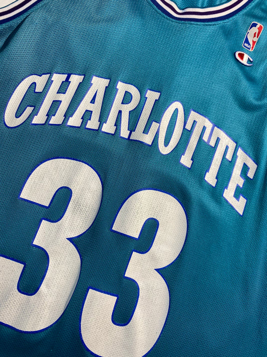 Vintage Charlotte Hornets Jersey Alonzo Mourning Champion