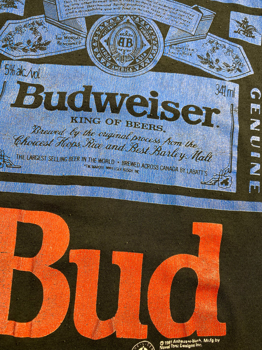 Vintage Budweiser Tank Top Bud Beer 1991 True VTG