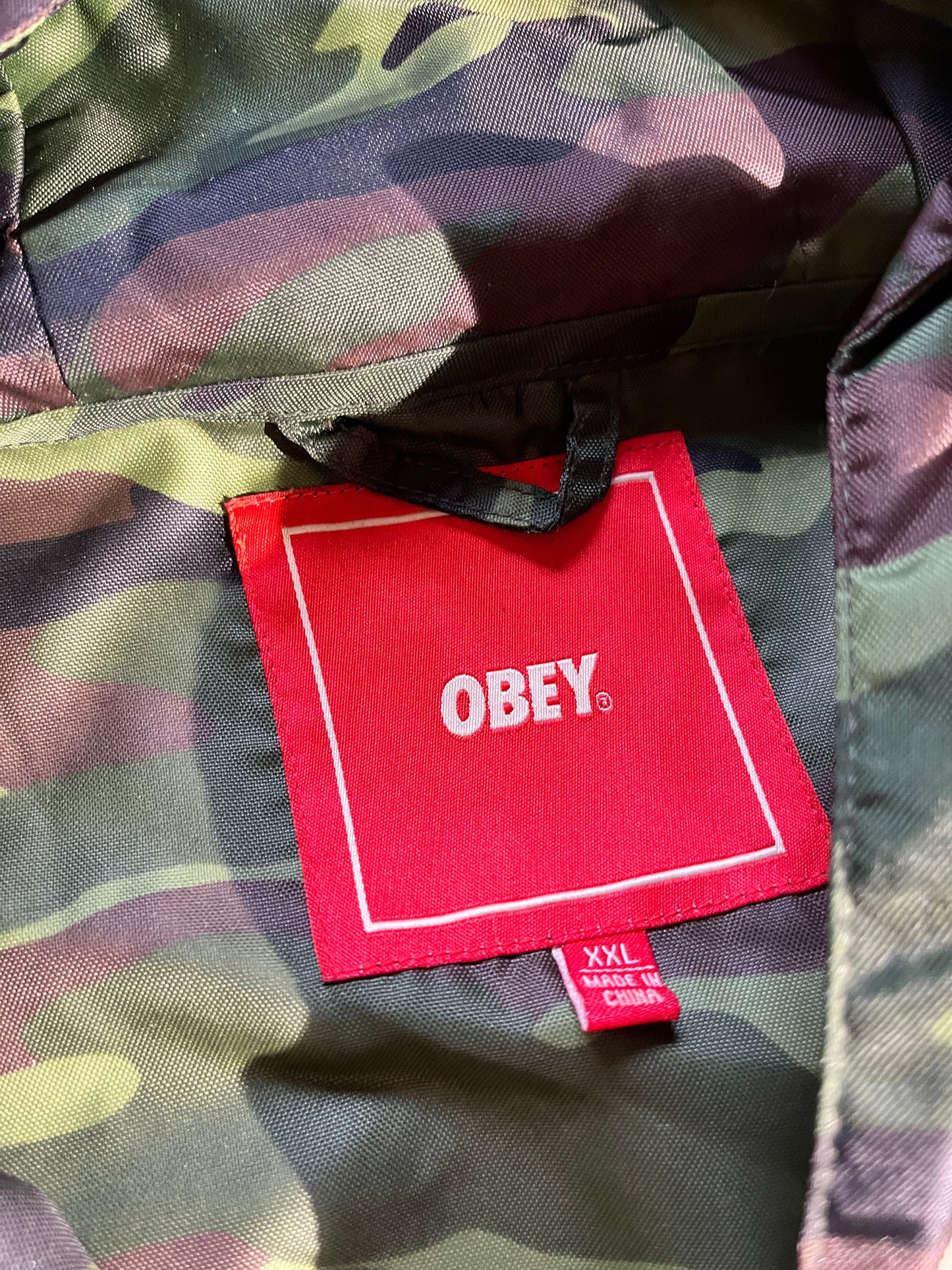 Vintage Obey Jacket Camo Zip Up JKT