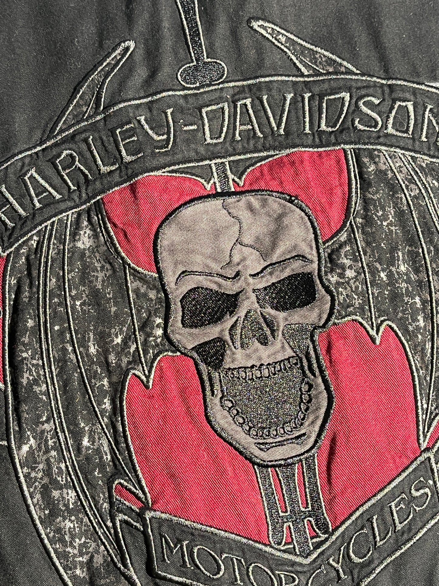 Vintage Harley Davidson Shirt Motorcycles Button Up Hawaiian