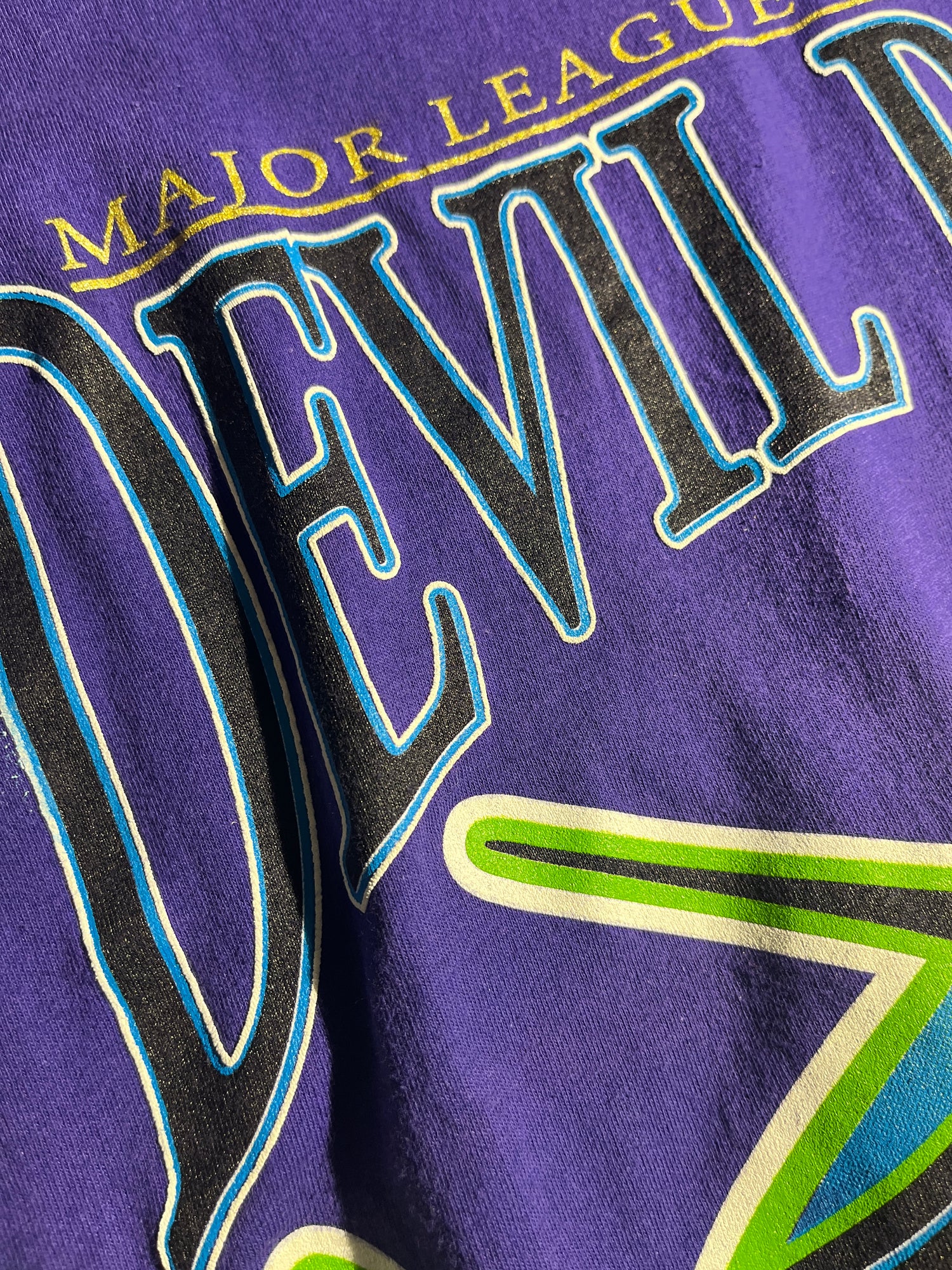 Tampa Bay Devil Rays '98 T-Shirt from Homage. | Charcoal | Vintage Apparel from Homage.