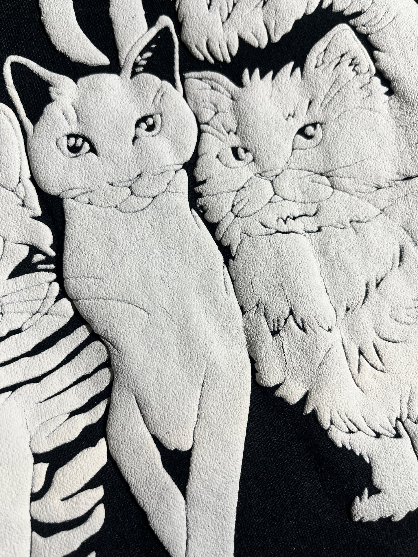 Vintage Cat Shirt 80's Shoulderpads CATS Animal Tee