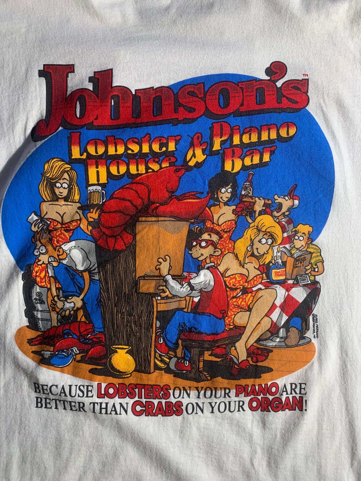 Vintage Big Johnsons T-Shirt Lobster Animal Tee