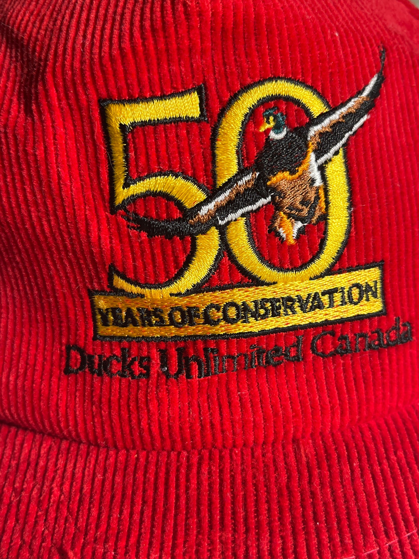 Vintage Conservation Hat Corduroy Ducks