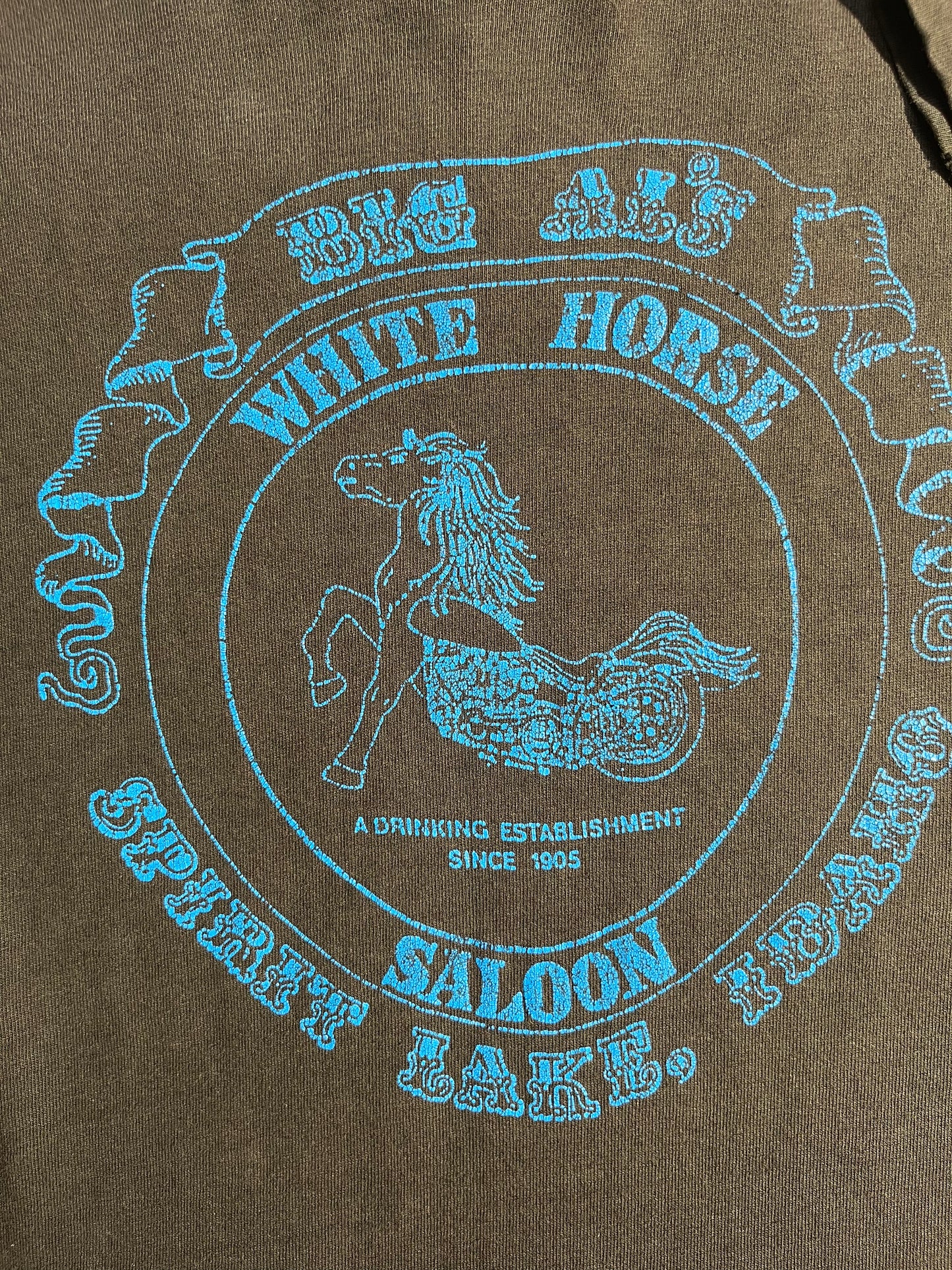 Vintage White Horse T-Shirt 90's Animal