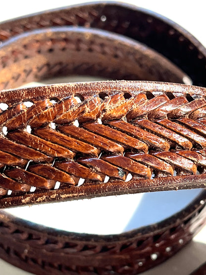 Vintage Western Leather Belt Rope