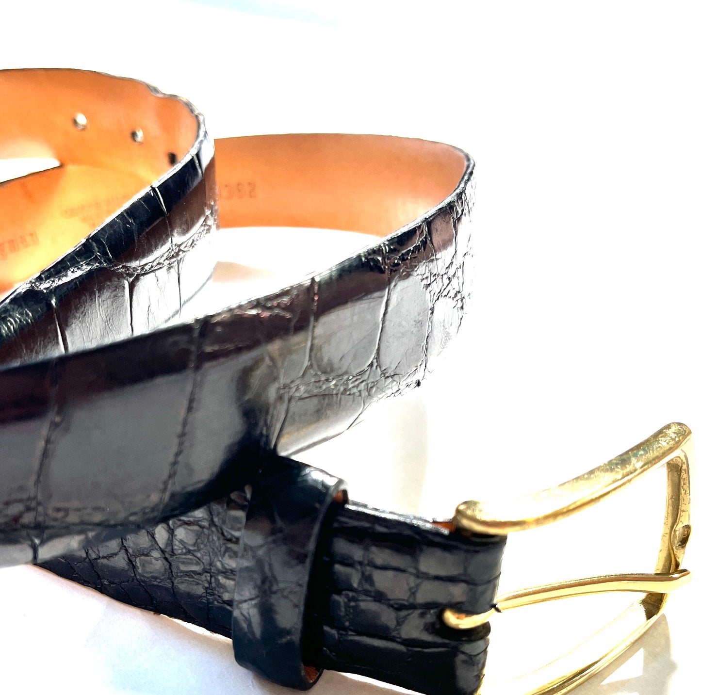 Vintage Alligator Belt Genuine Leather Exotic Martin Dingman