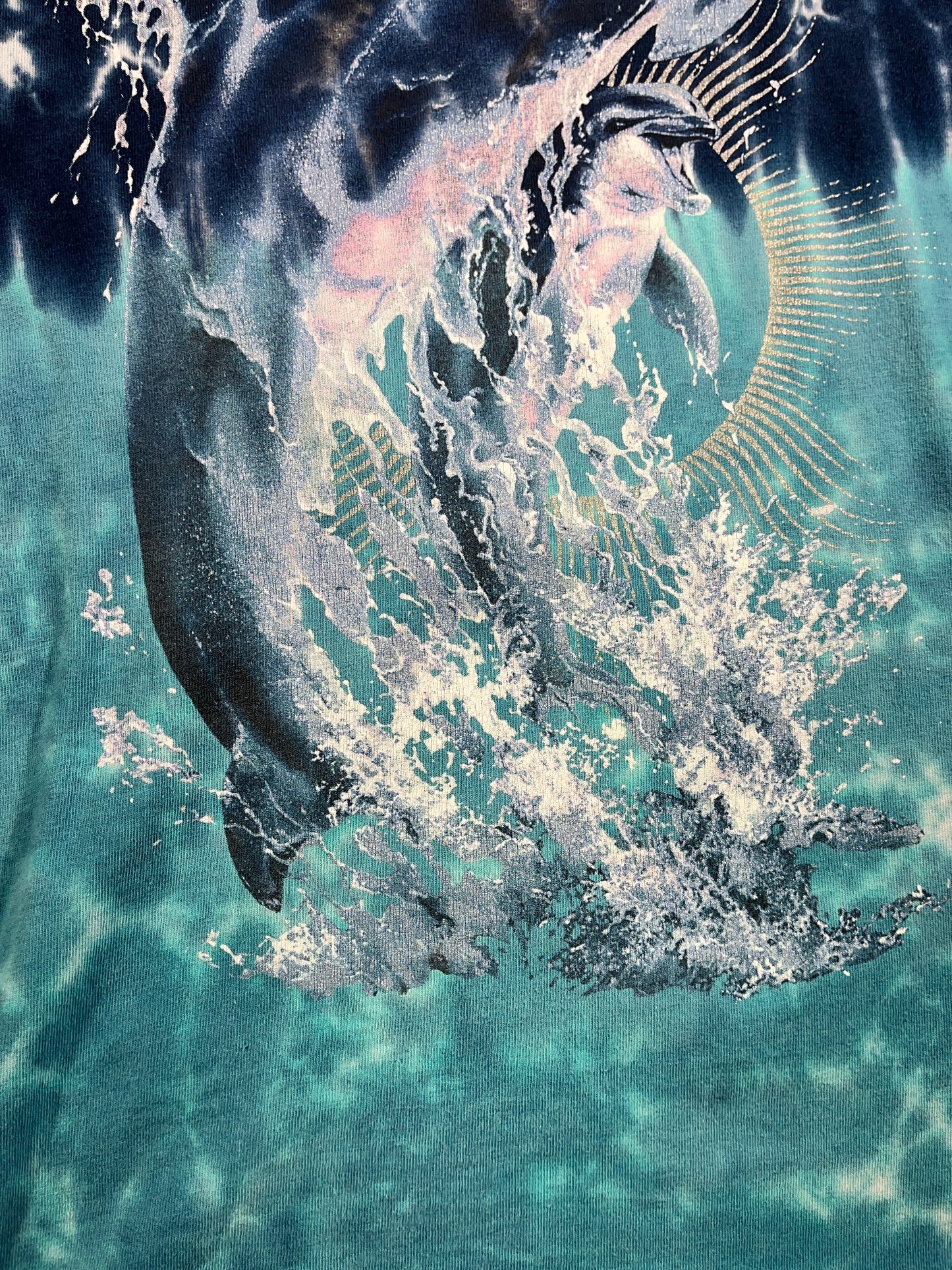 Vintage Dolphin T-Shirt Tie Dye Nature Majestic Animal Tee