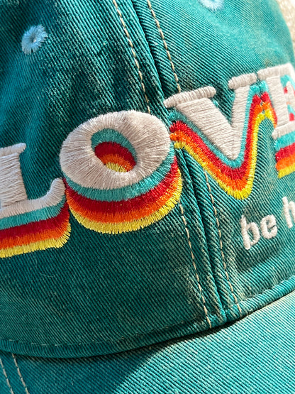 Vintage LOVE Hat BE HIPPY Cap