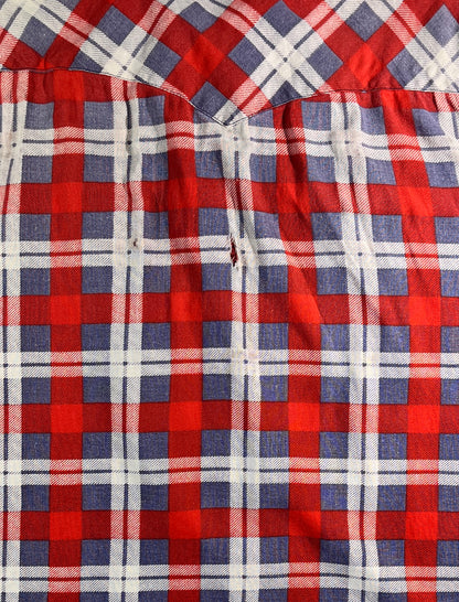 Vintage Pearl Snap Flannel Cut Off Sleeves