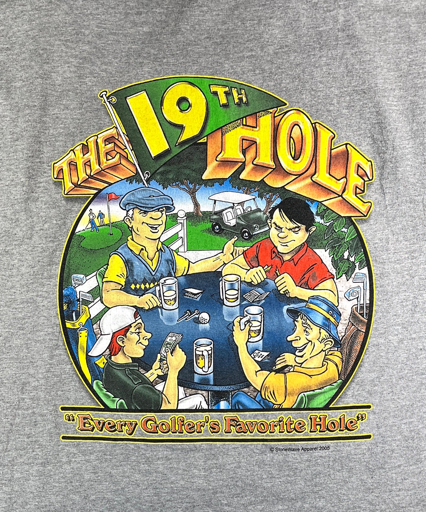 Vintage 19th Hole T-Shirt Golf Shirt Funny