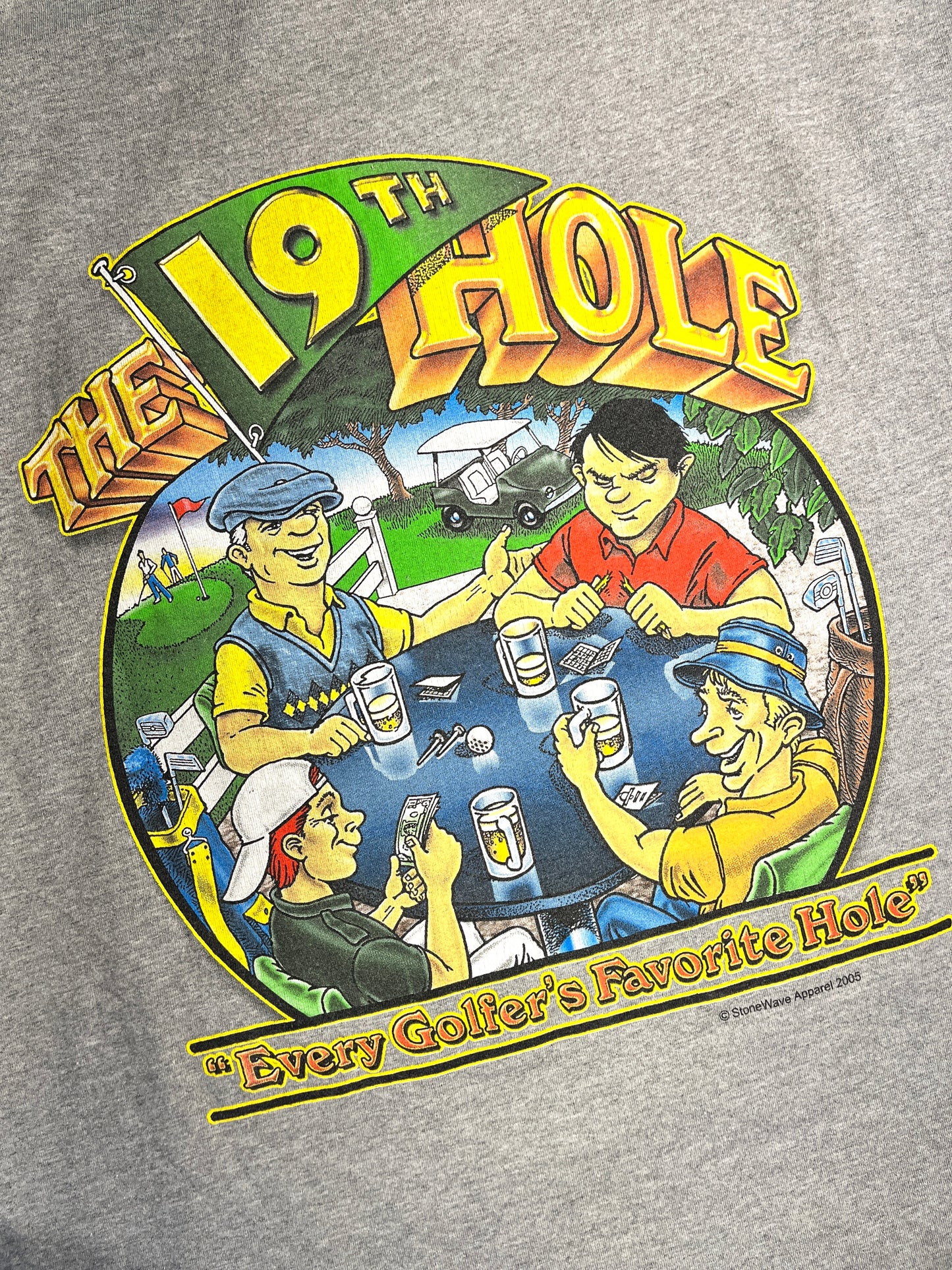 Vintage 19th Hole T-Shirt Golf Shirt Funny