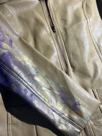 Vintage Leather Jacket Painted 1 of 1 1970's