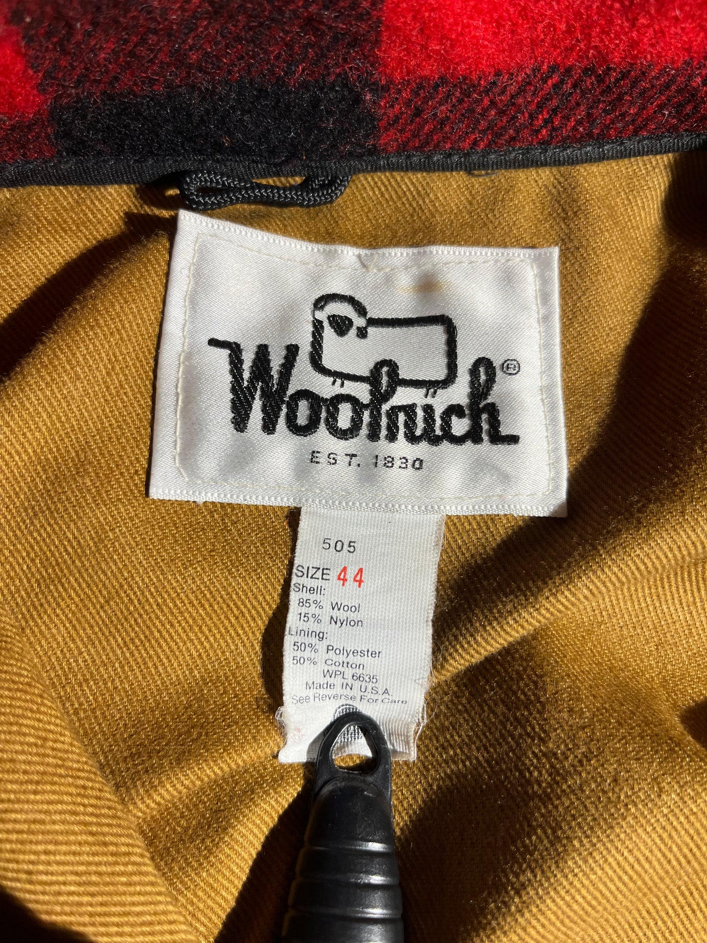 Vintage Woolrich Hunting Jacket USA Made Wool Plaid