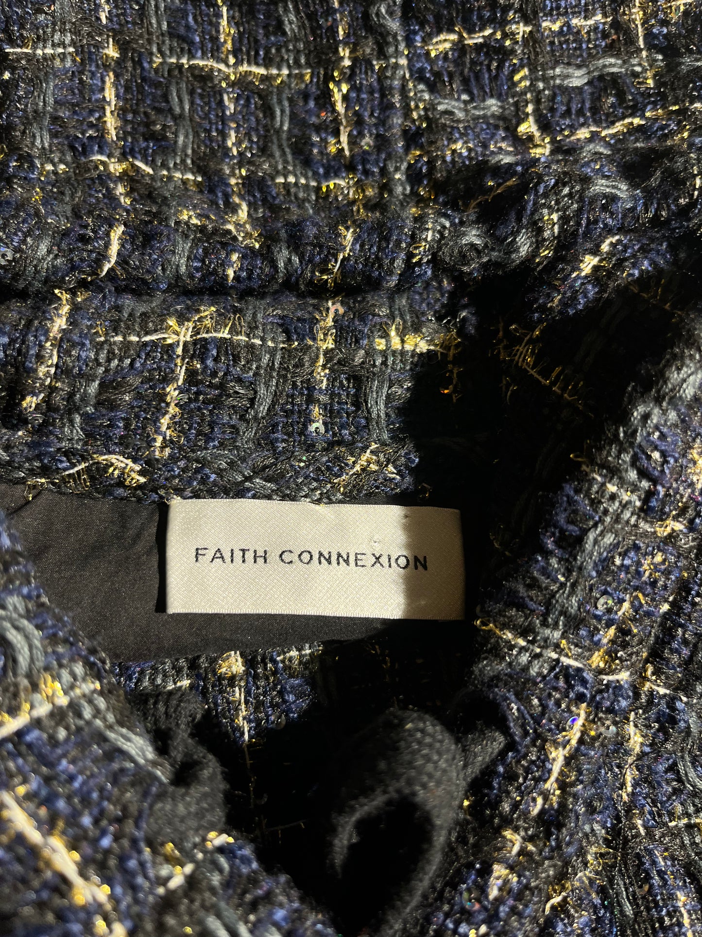 Vintage Faith Connection Jacket Sequin Tweed