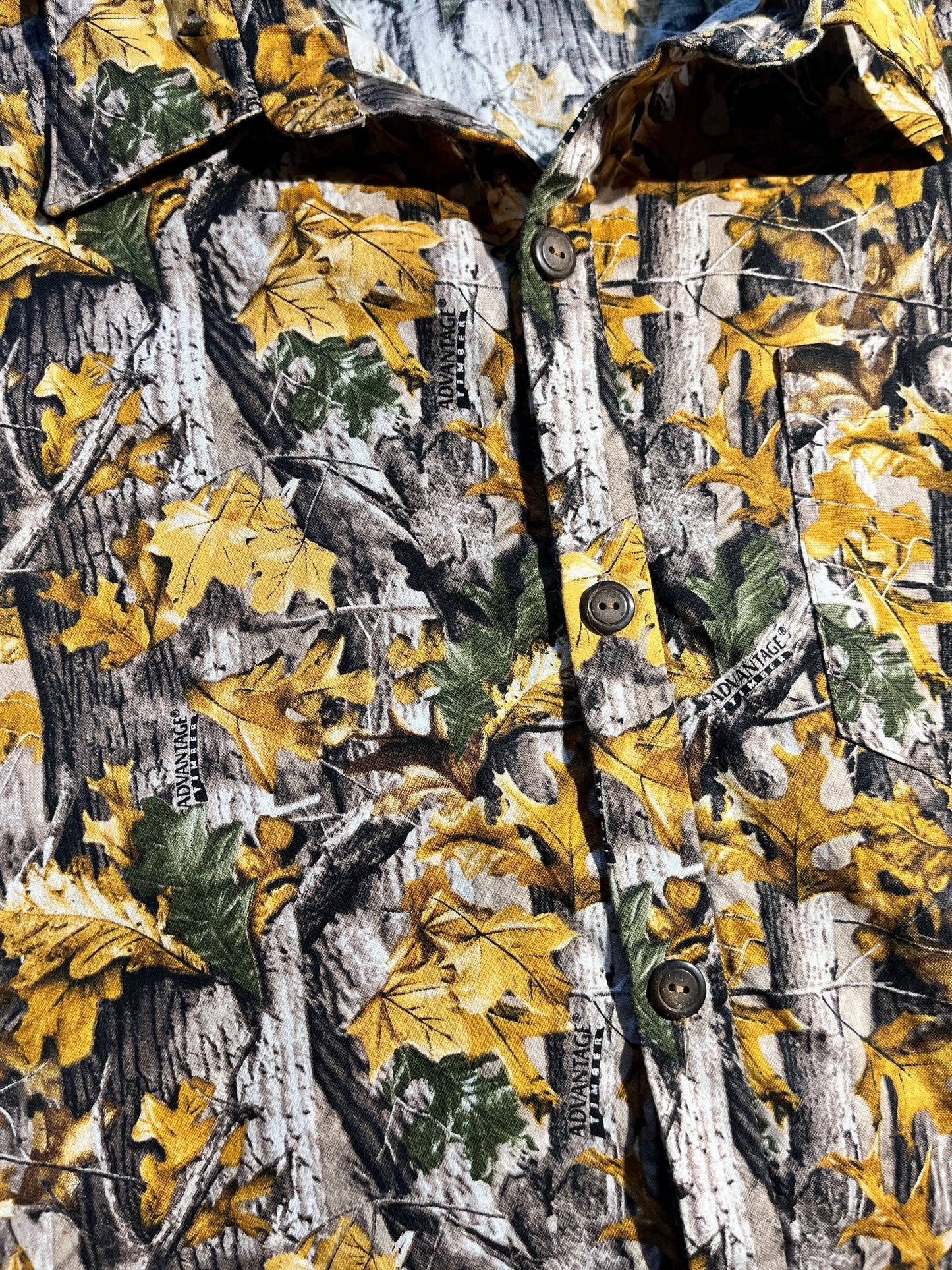 Vintage Real Tree Shirt Button Up Hawaiian