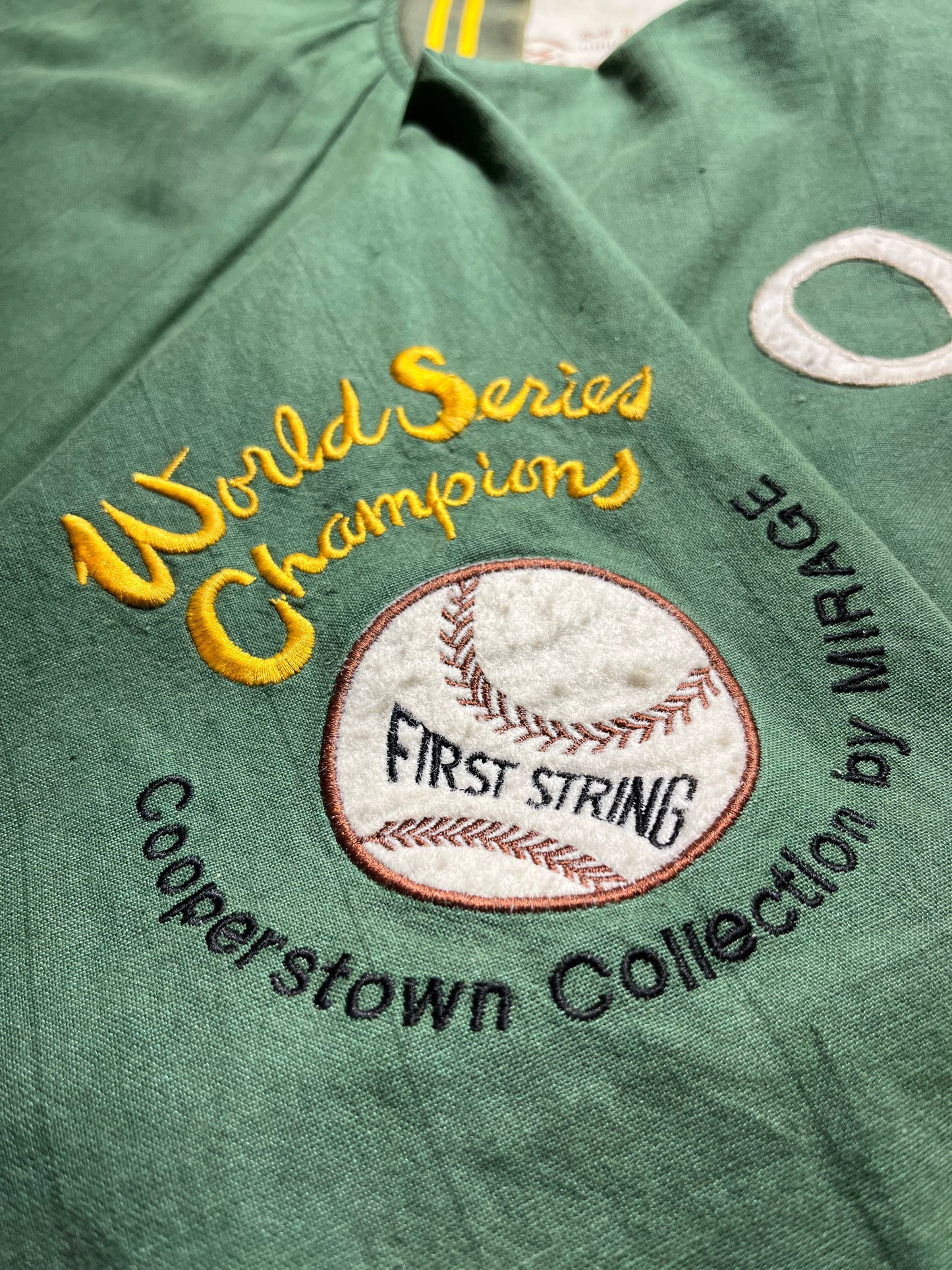 Rare Vintage Oakland A's Jacket Cooperstown Reversible World Series MLB