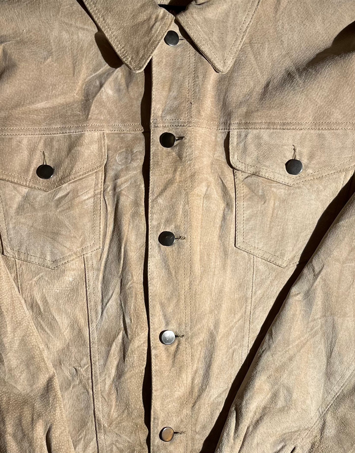 Vintage Suede Jacket Leather Trucker Cut