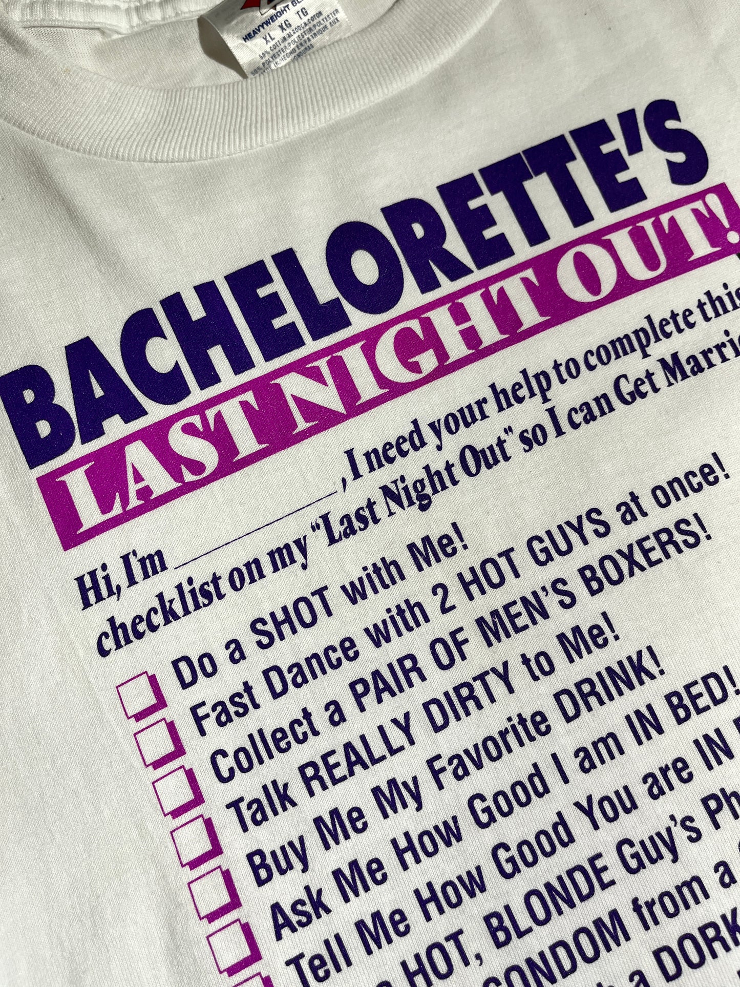 Vintage Bachelorettes T-Shirt TO do list