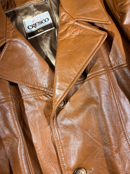 Vintage 1970's Leather Coat Jacket