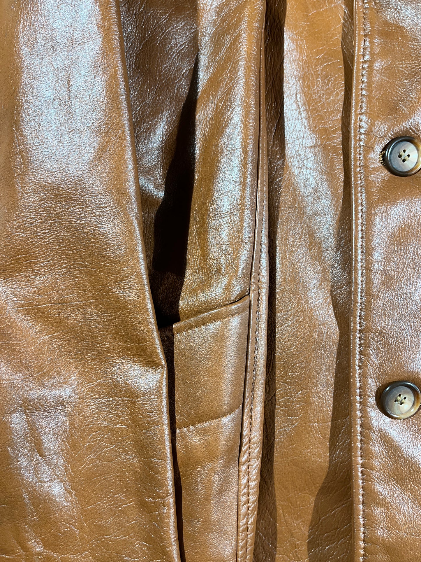 Vintage 1970's Leather Coat Jacket