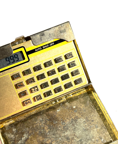 Vintage Pocket Calculator Hard Case