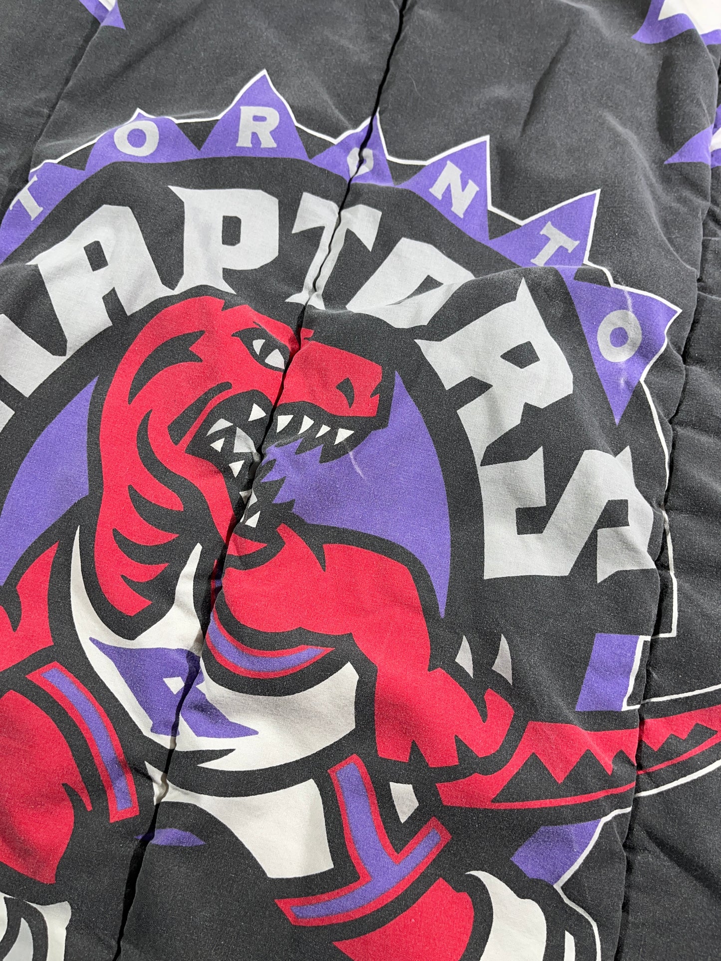 Vintage 90's Toronto Raptors Sleeping Bag Made In Canada NBA Official