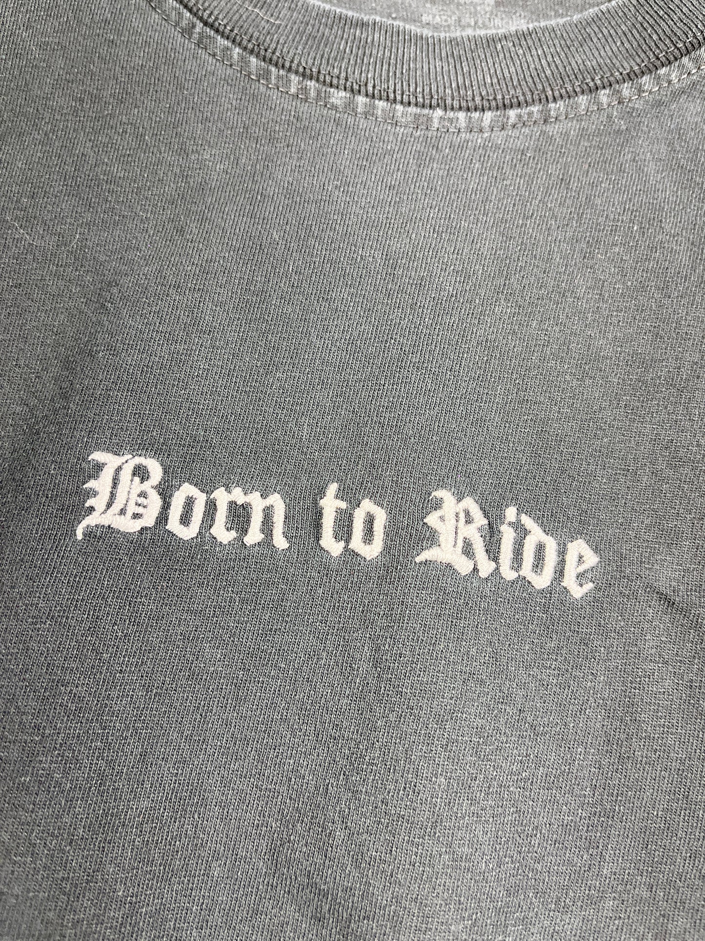 Vintage Born To Ride T-Shirt Top Slogan