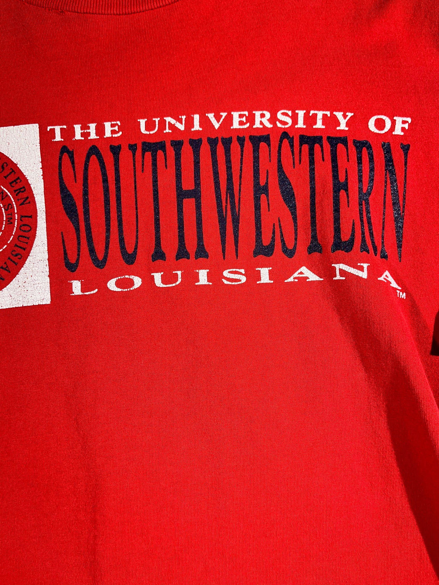 Gildan, Shirts, Vintage Louisiana Ragin Cajuns Shirt University Of Louisiana  Shirt College Foo