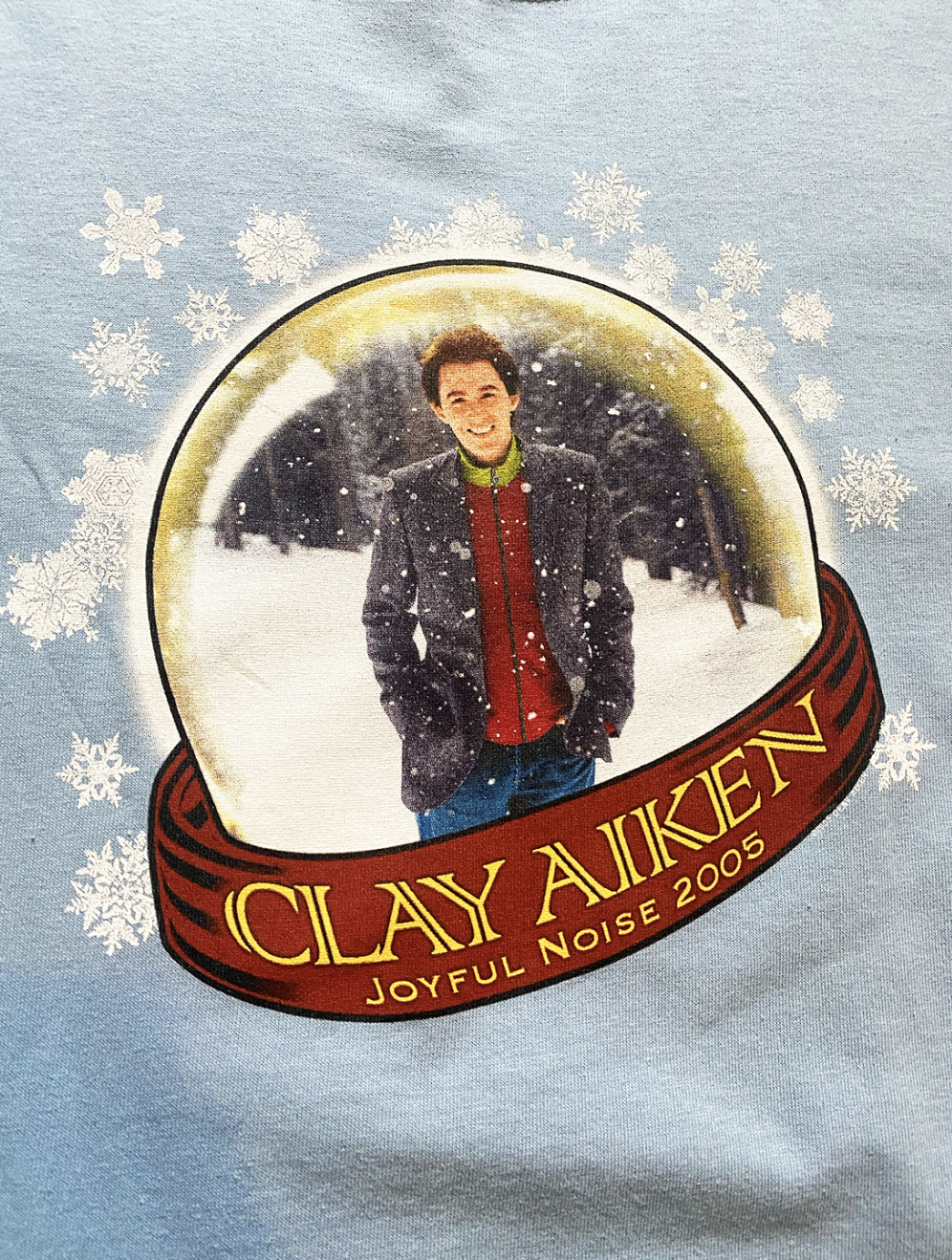 Vintage Clay Aiken Snow Globe Christmas T-Shirt