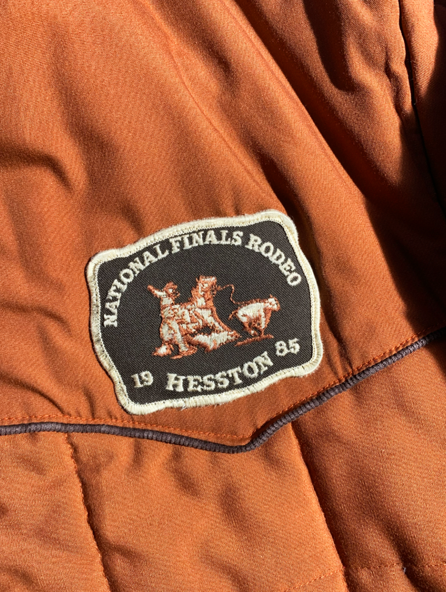 Vintage Western Style Brown Bomber Jacket