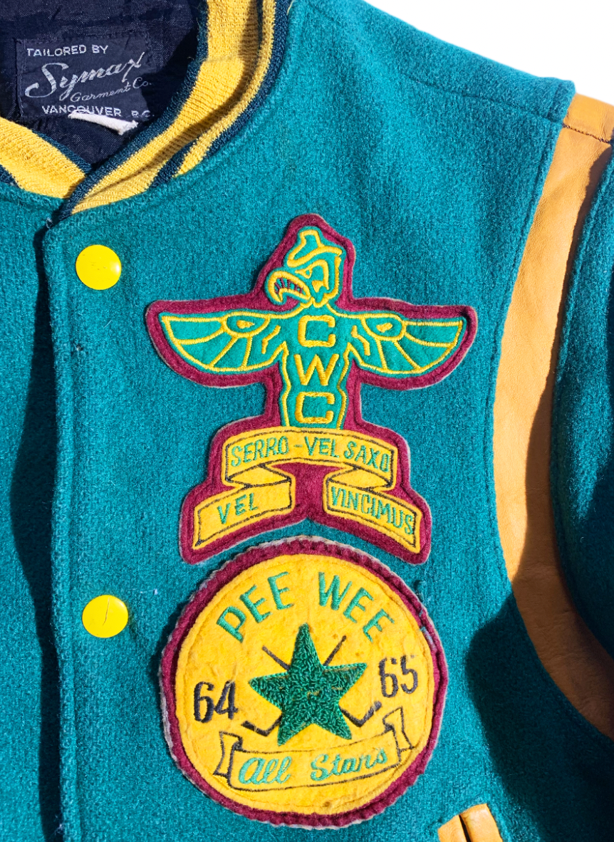 Vintage Green Team Bomber Jacket 1960s