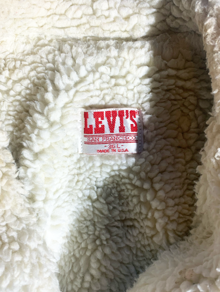 Vintage Levis Sherpa Jacket Dark Wash