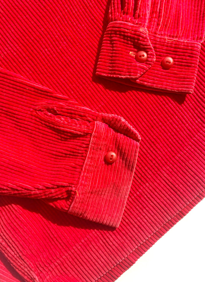 Vintage Red Corduroy Long-Sleeve