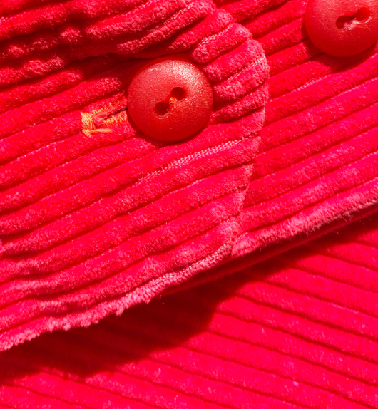Vintage Red Corduroy Long-Sleeve