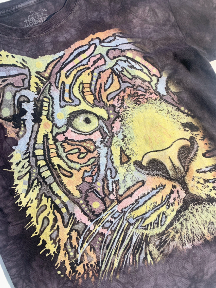 Vintage Neon Tiger T-Shirt Animal Tee