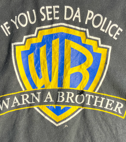 Vintage Warn A Brother T-Shirt Slogan
