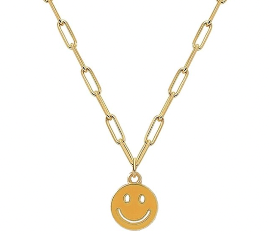 Trendy Happy Face Necklace