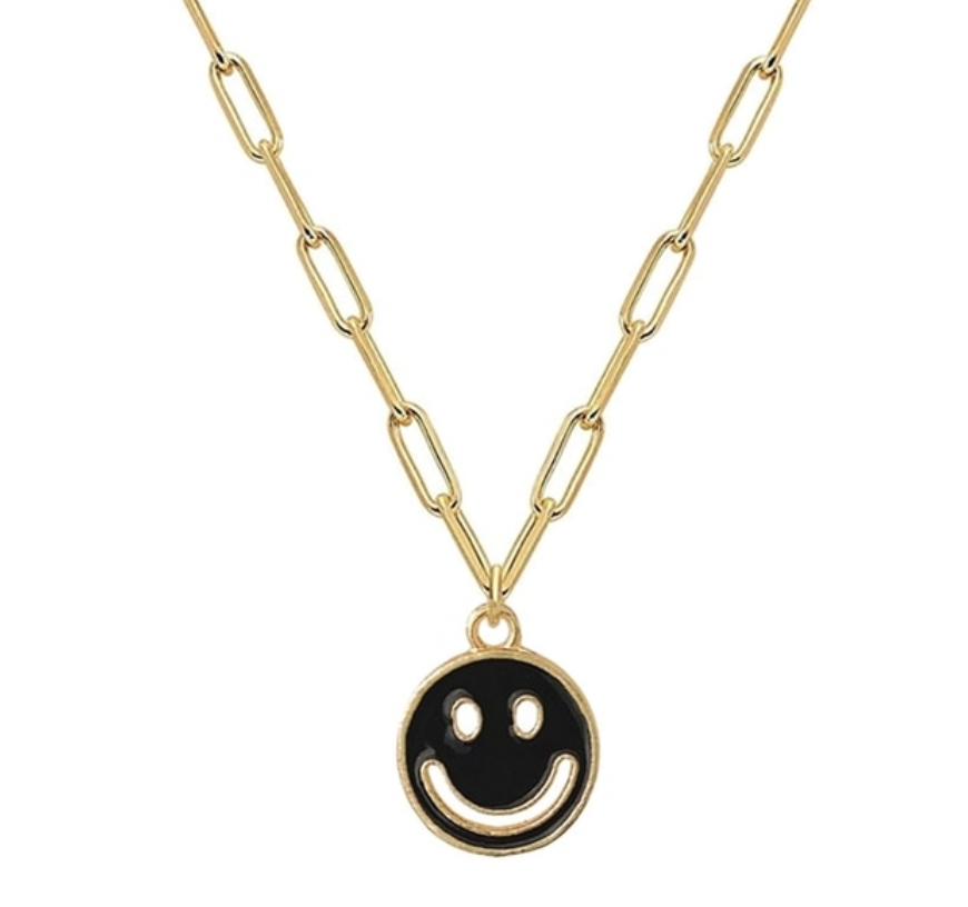 Trendy Happy Face Necklace