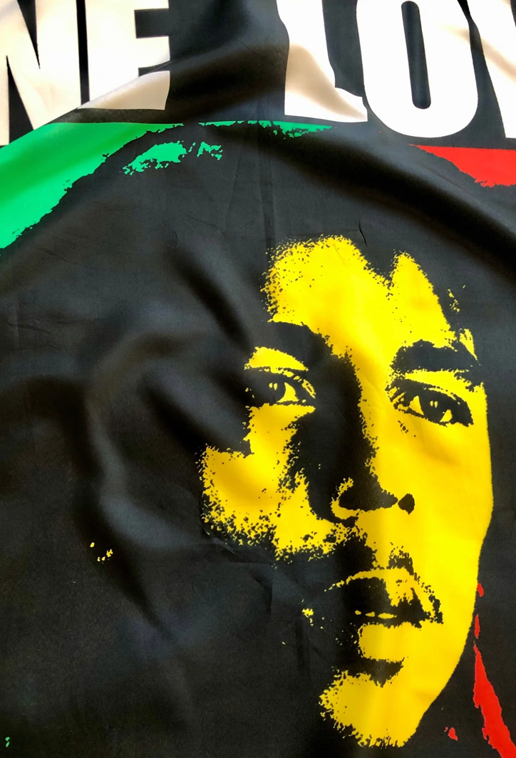 Vintage Bob Marley Silk Banner Wall Huge 2000